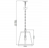 Klasyczna lampa wisząca z dekoracyjnym szklanym kloszem w stylu nowojorskim Harrow - 1 polerowany nikiel FE-HARROW-P-M Feiss 